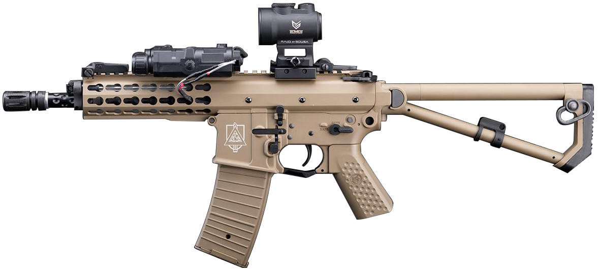 EMG Helios Knights Armament Company PDW M2 Sportsline G2 Airsoft AEG Rifle, Tan