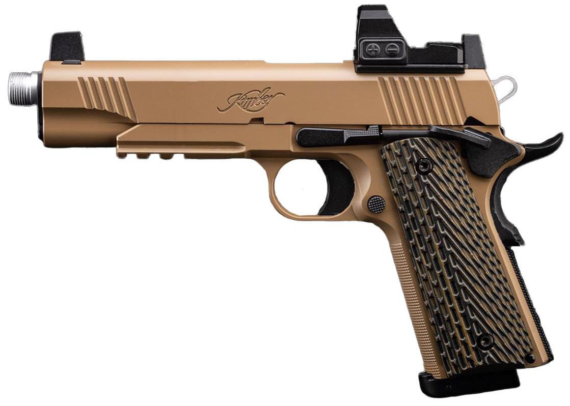EMG Kimber Licensed Desert Warrior 1911 CO2 GBB Airsoft Pistol w/ G10 Grip, Tan