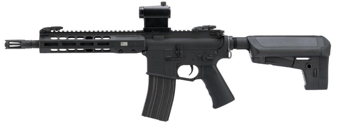 EMG Krytac Barrett Licensed REC7 DI AR15 Training SBR Airsoft AEG Rifle, Black
