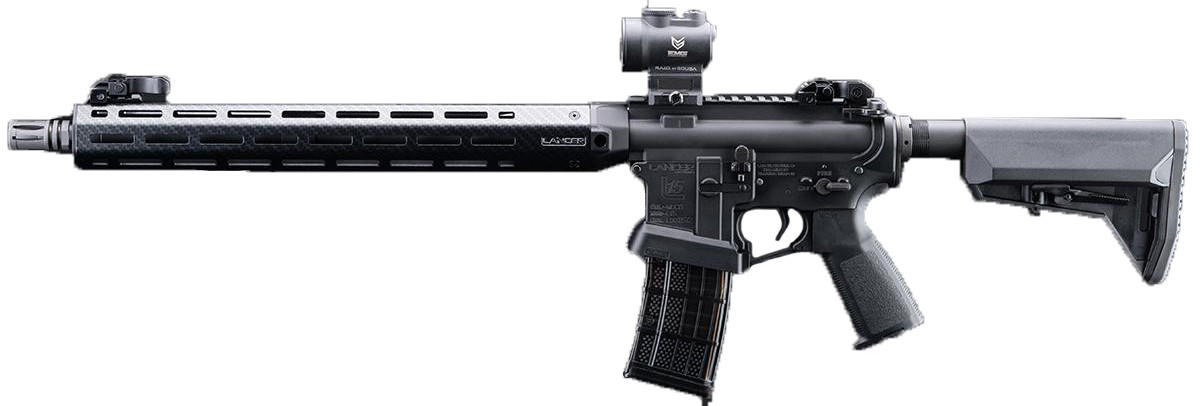 EMG Lancer Systems Licensed L15 Defense 15" Carbon Handguard Airsoft AEG Rifle, Black