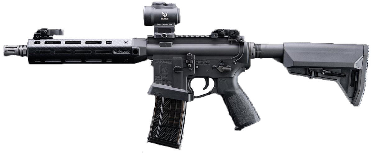 EMG Lancer Systems Licensed L15 Defense 8" Carbon Handguard Airsoft AEG Rifle, Black