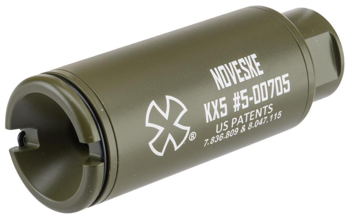 EMG Noveske KX5 Flash Hider w/ Built-In Nano Compact Rechargeable Tracer Unit, Bazooka Green