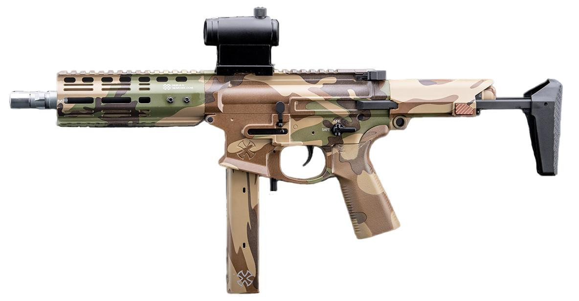 EMG Noveske Space Invader 8.5" Gen 4 PCC Airsoft SMG, Woodland