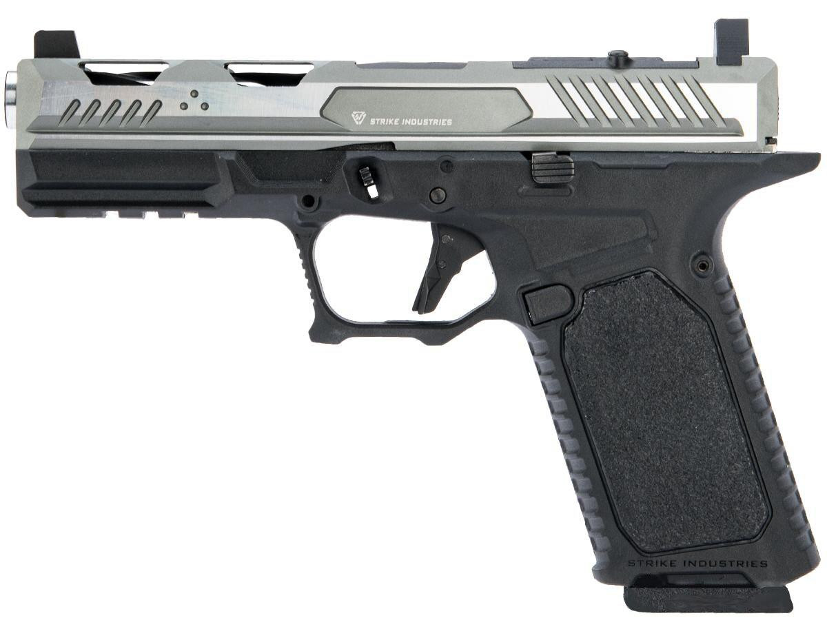 EMG Strike Industries ARK Gas Blowback Airsoft Pistol w/ STRIKE Frame, Grey / Silver