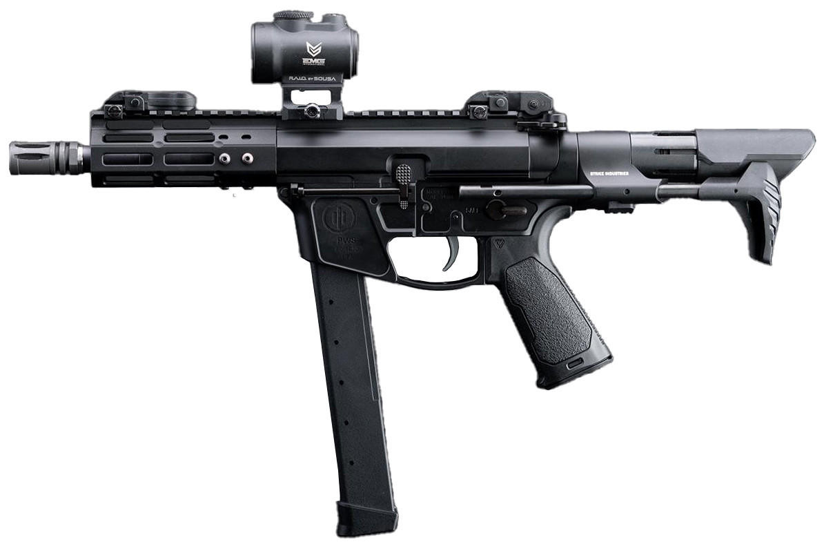 EMG Strike Industries x PWS Licensed 9mm Style Carbine 5" M-LOK Airsoft AEG Rifle w/ Viper PDW Stock
