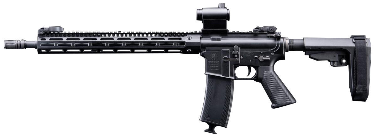 EMG Troy Industries Licensed SOCC 15" RIS M4 Carbine M-LOK Airsoft AEG Rifle, Black