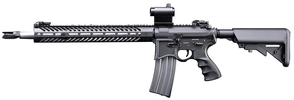 EMG x G&G Seekins Precision M-LOK AR-15 SP223 Airsoft AEG Rifle, Black