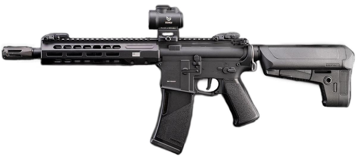 EMG x KRYTAC LATEST Barrett Licensed REC-7 SBR MK3 Airsoft AEG Rifle, Black