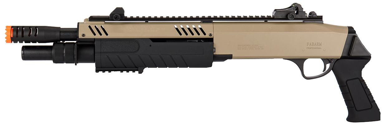 FABARM STF/12 Short Barrel Airsoft Shotgun, Tan/Black