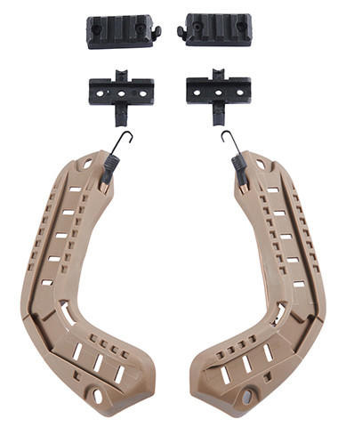 FMA Labs Fast Helmet Accessory Rails, Dark Earth