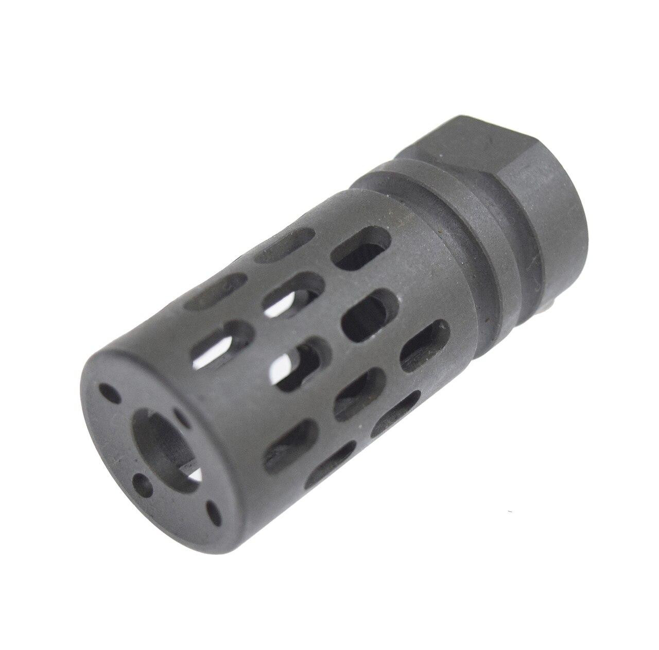 Full Metal BattleComp Style Airsoft Flash Hider -14mm