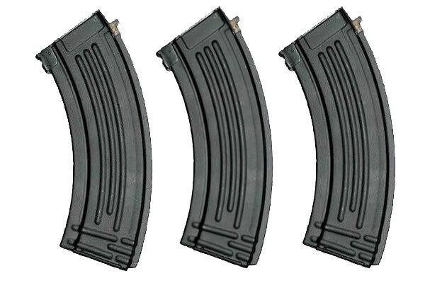 Full Metal AK47 600 Round High Capacity Magazine - 3 Pack