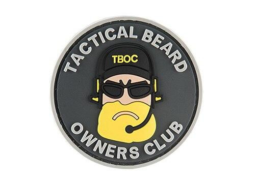 G-Force Tactical Beard Owners Club PVC Morale Patch, Black/Yellow