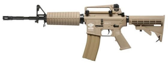 G&G CM16 Carbine AEG Airsoft Rifle w/ Battery and Charger, Tan
