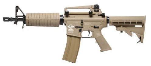 G&G CM16 Carbine Light AEG Airsoft Rifle w/ Battery and Charger, Tan