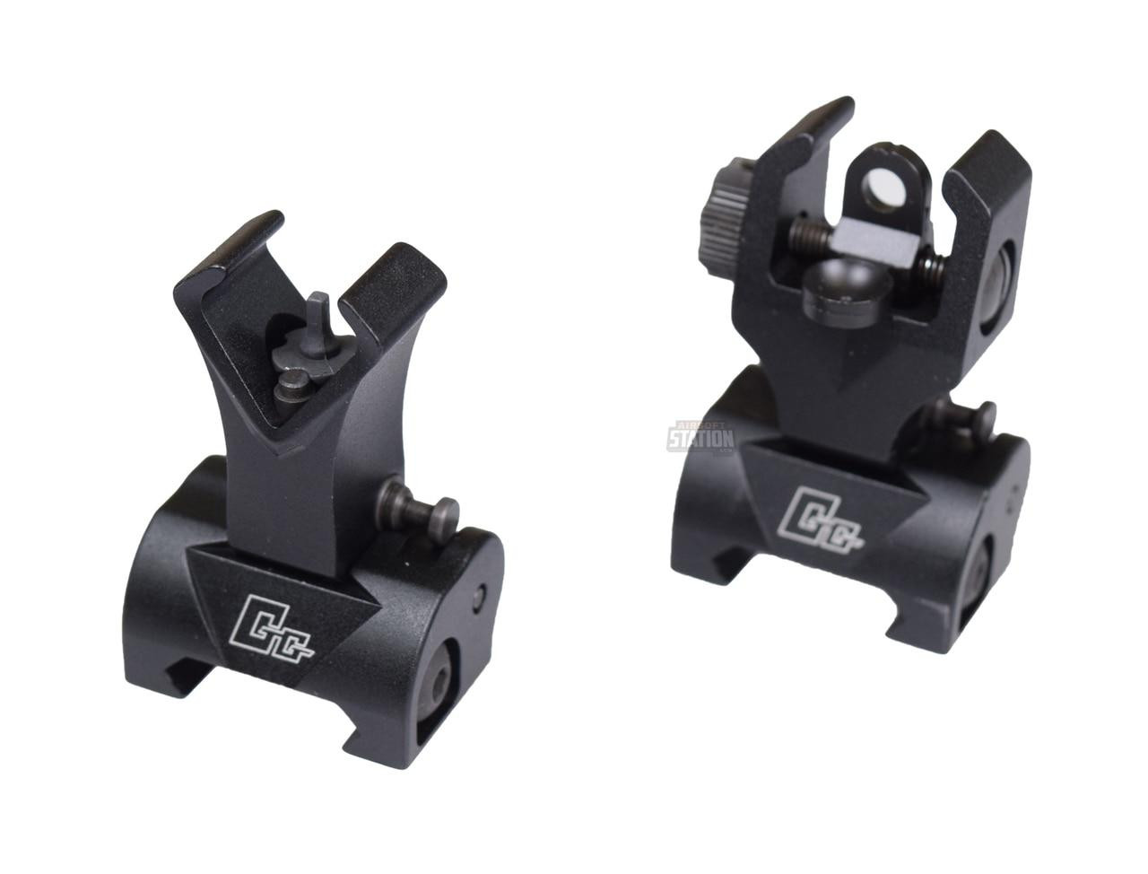 G&G Flip-Up Front & Rear Sights for M16 Series, Black