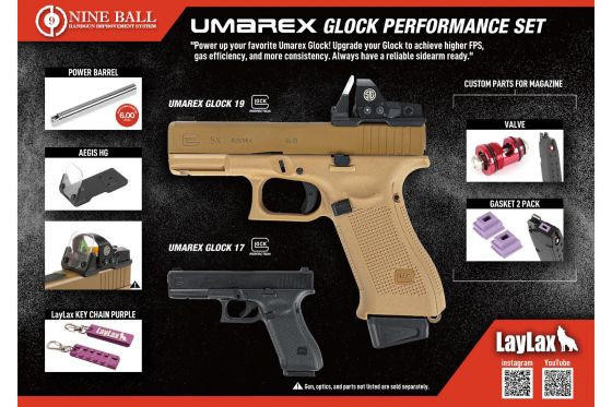 G&G LayLax NINE BALL Umarex Glock 19 Performance Set