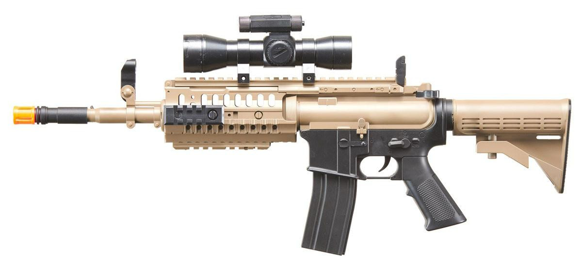 Galaxy G70 AR Interactive Game Spring Airsoft Rifle, Black/Dark Earth