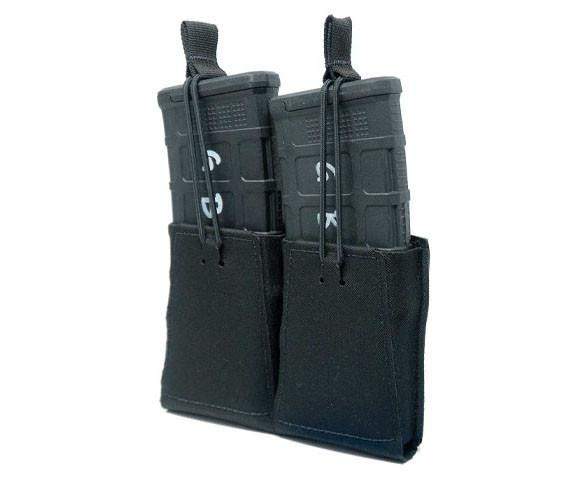 GBRS Group Double 5.56 Rifle Magazine Pouch Bungee Retention, Black