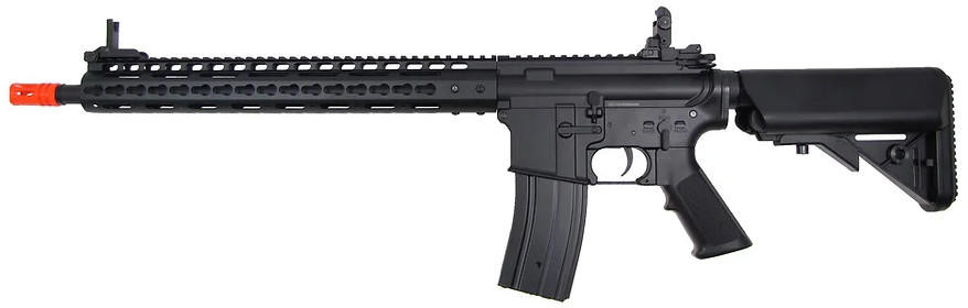 GE 6606 M16 Metal RIS Airsoft AEG Rifle, Black