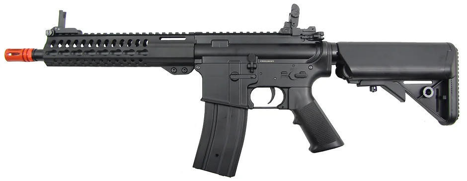 GE/JG 6612 M4 Metal RIS Crane Stock AEG Airsoft Rifle, Black