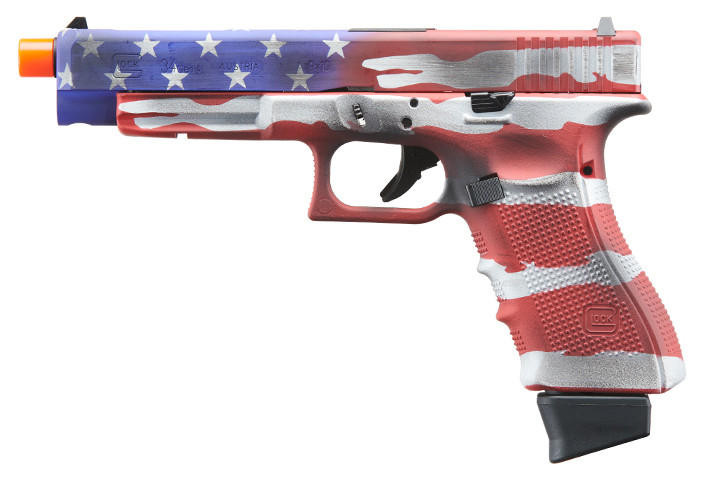 Glock 34 Deluxe Gen 4 CO2 GBB Airsoft Pistol, Old Glory