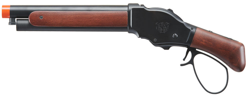 Golden Eagle 1887 Compact Wide Lever Action Gas Powered Airsoft Shotgun, Black