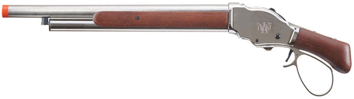 Golden Eagle 1887 Wide Lever Action Gas Powered Airsoft Shotgun, Silver