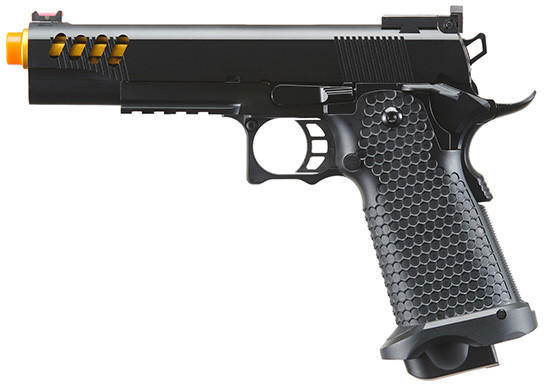 Golden Eagle 3335 Hi-Capa GBB Airsoft Pistol w/ Vented Slide, Black/Gold