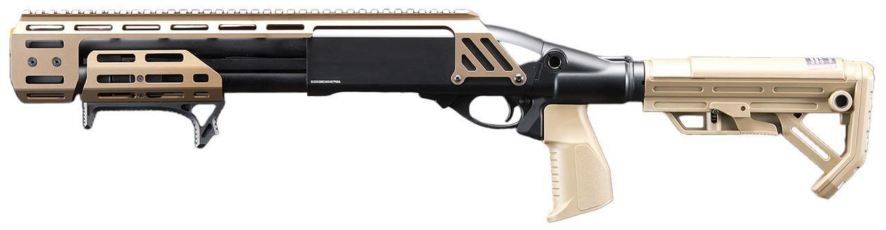 Golden Eagle Alpha Tactical Production A.T.P. Doomsday CO2 Gas Pump-Action Airsoft Shotgun, Tan