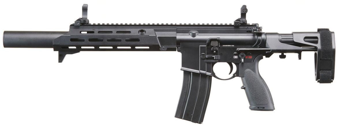 Golden Eagle GBBR 11" M-LOK Airsoft Rifle w/ Mock Suppressor, Black