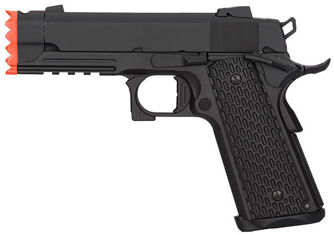 Golden Eagle IMF 3308 Hi-Capa GBB Metal Airsoft Pistol w/ Integrated Muzzle Break, Black