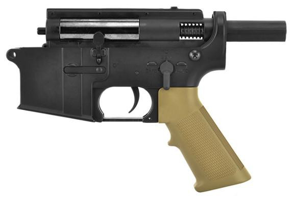 Golden Eagle Metal Gearbox Complete Metal Lower Receiver, Black/Tan