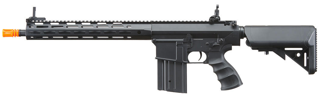Golden Eagle SR-25K w/ URX4 M-LOK Handguard & Crane Stock AEG Airsoft Rifle, Black