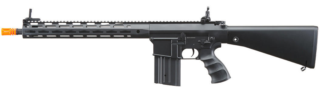 Golden Eagle SR-25K w/ URX4 M-LOK Handguard & Full Stock AEG Airsoft Rifle, Black
