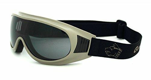 GUARD DOGS Commander I Goggles with Smoke Anti-Fog Lens, Tan Frame