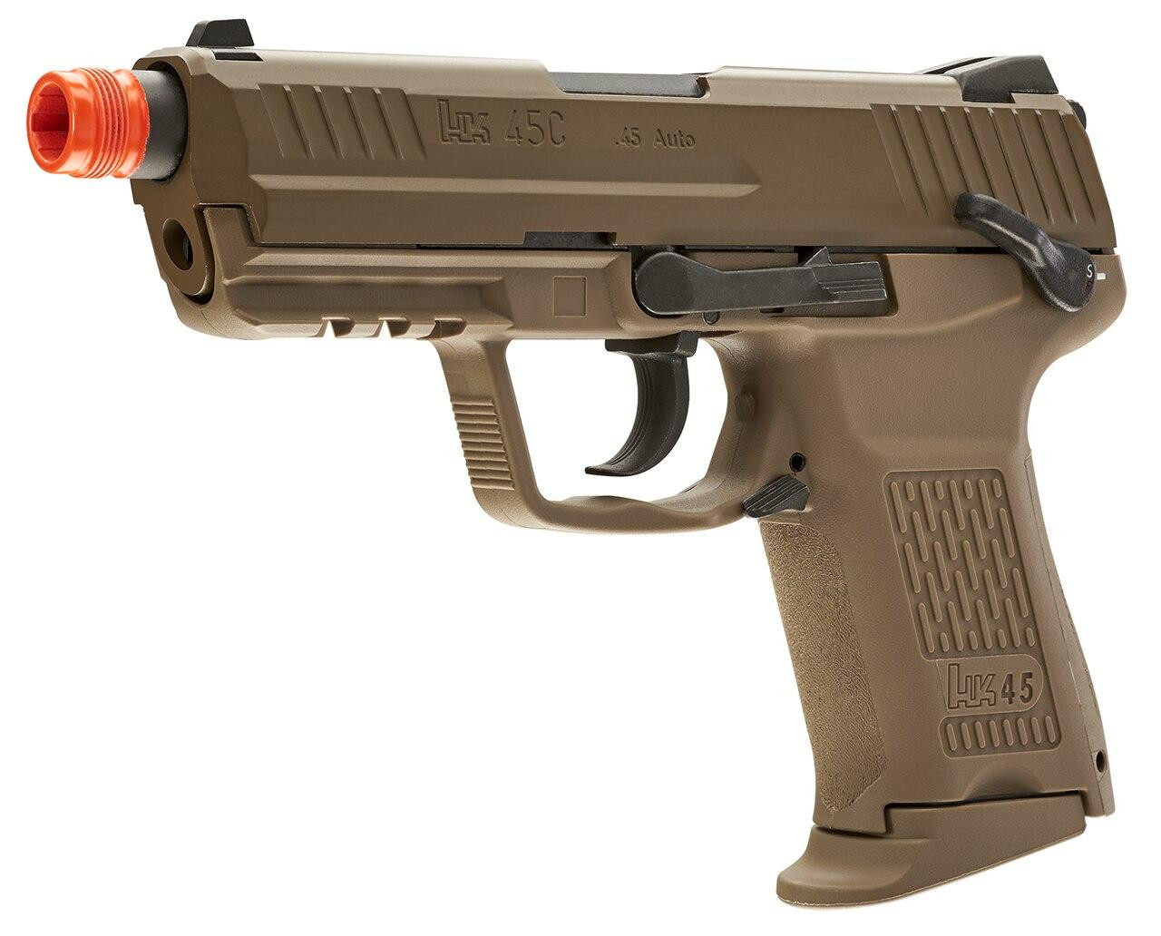 H&K45CT Compact Gas Blowback Airsoft Pistol, Tan