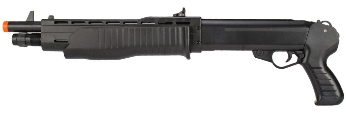 HFC 232B Spring Powered Polymer Airsoft Shotgun, Black