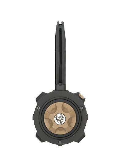 HFC HD Drum 145rd Magazine for Airsoft GBB M9 Series, Brown/Black