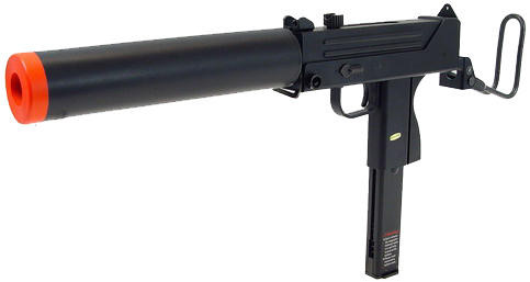 HFC M11 Gas Blowback Semi/Full Auto w/ Mock Silencer, Black