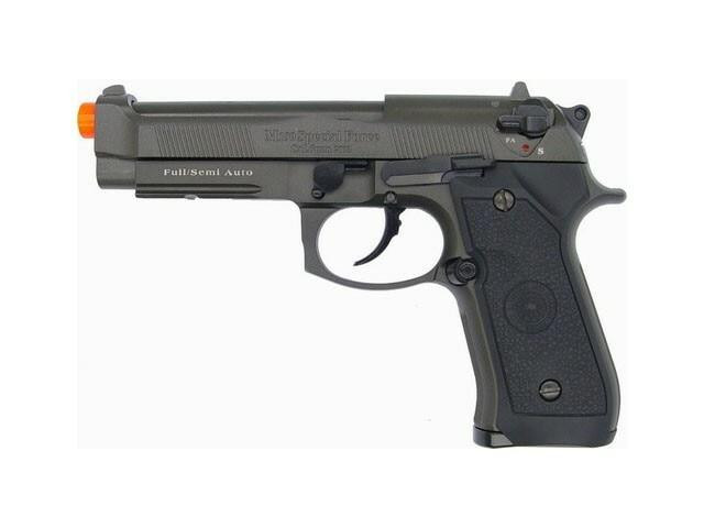 HFC M9 Full Metal Semi/Full Auto Gas Blowback Pistol with Carry Case