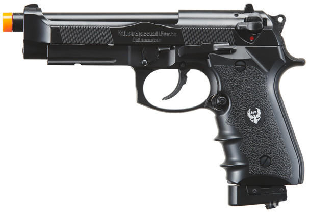HFC Metal M190 CO2 Gas Blowback Airsoft Pistol with Compensator, Black