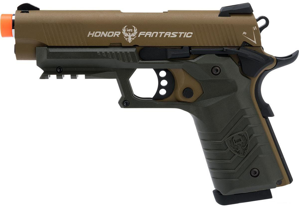 HFC Tactical 45 1911 GBB Airsoft Pistol, Tan
