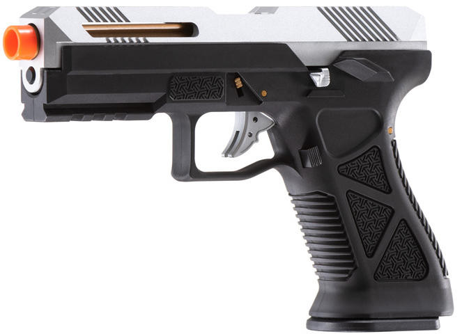 HFC Tactical Gas Blowback Airsoft Pistol, Black/Silver