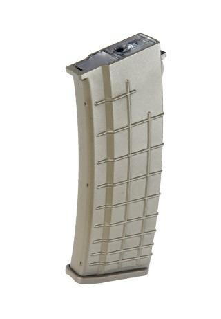 High Cap Magazine for Tactical AK by Lancer Tactical, 500 Rounds, Tan