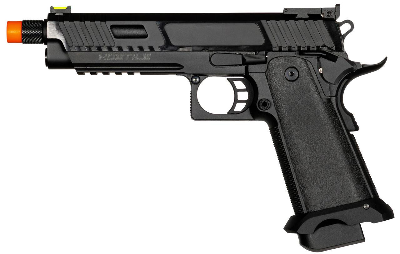 HK Army Hostile Hi-Capa Ghoul CO2 Blow Back Airsoft Pistol, Black