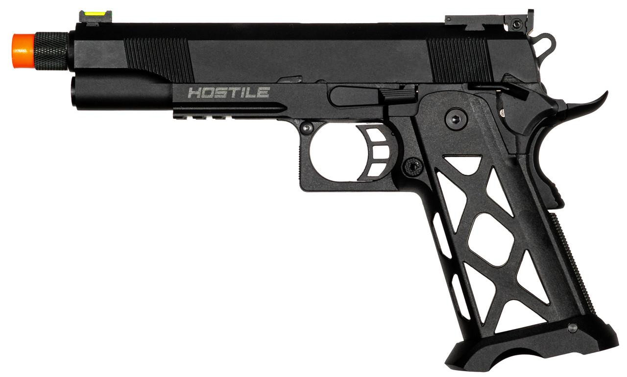HK Army Hostile Hi-Capa Nemesis CO2 Blow Back Airsoft Pistol, Black