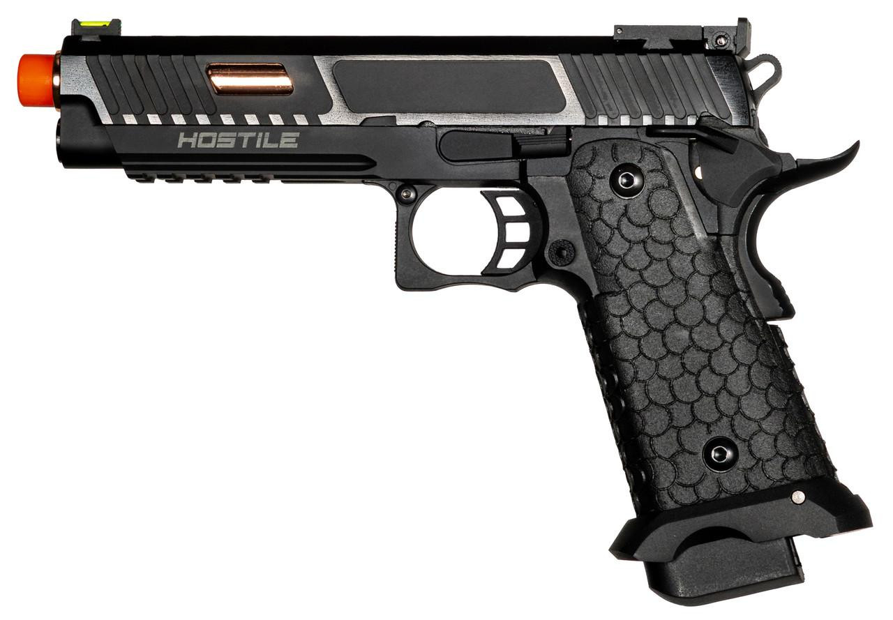 HK Army Hostile Hi-Capa Boogie Man CO2 Blow Back Airsoft Pistol, Black