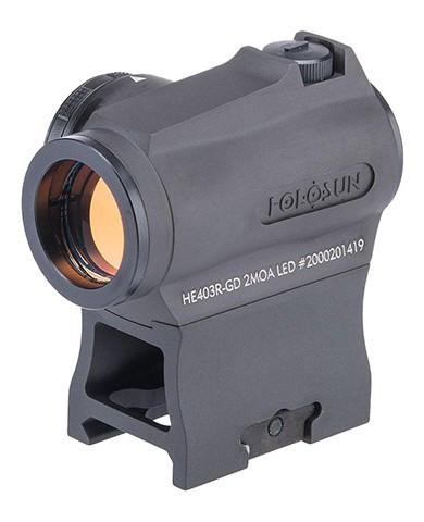 HOLOSUN Compact Gold Dot Optical Sight w/ Low Profile & Lower 1/3 Mount, Black