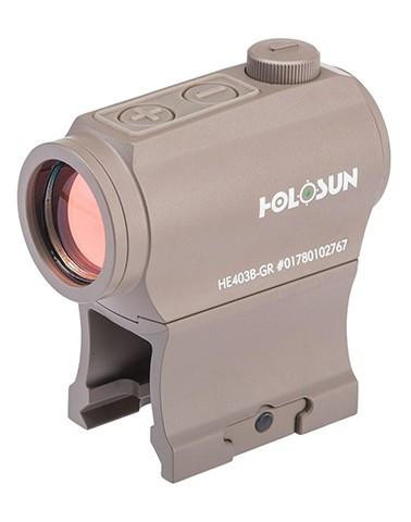 HOLOSUN "Shake Awake" Compact Green Dot Sight w/ Low & AR Mount, Flat Dark Earth